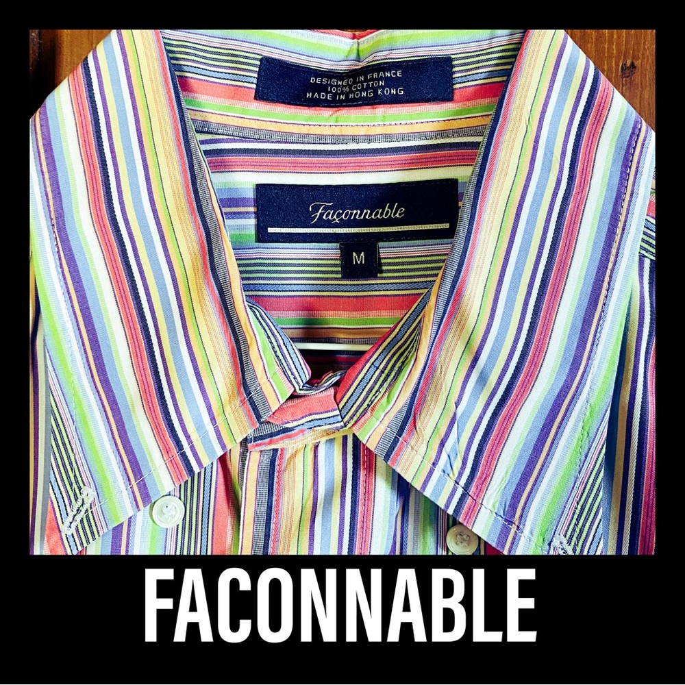 Faconnable Striped long sleeve shirt - Designer French Label